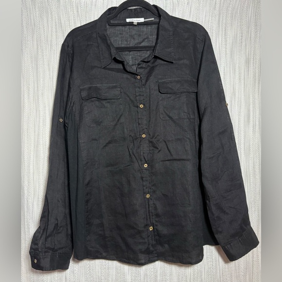 Calvin Klein Tops - Calvin Klein Women's Black Button-Down Shirt